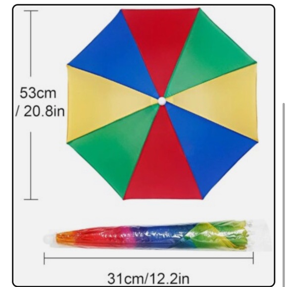 NWT Rainbow Umbrella Hat - Picture 2 of 4